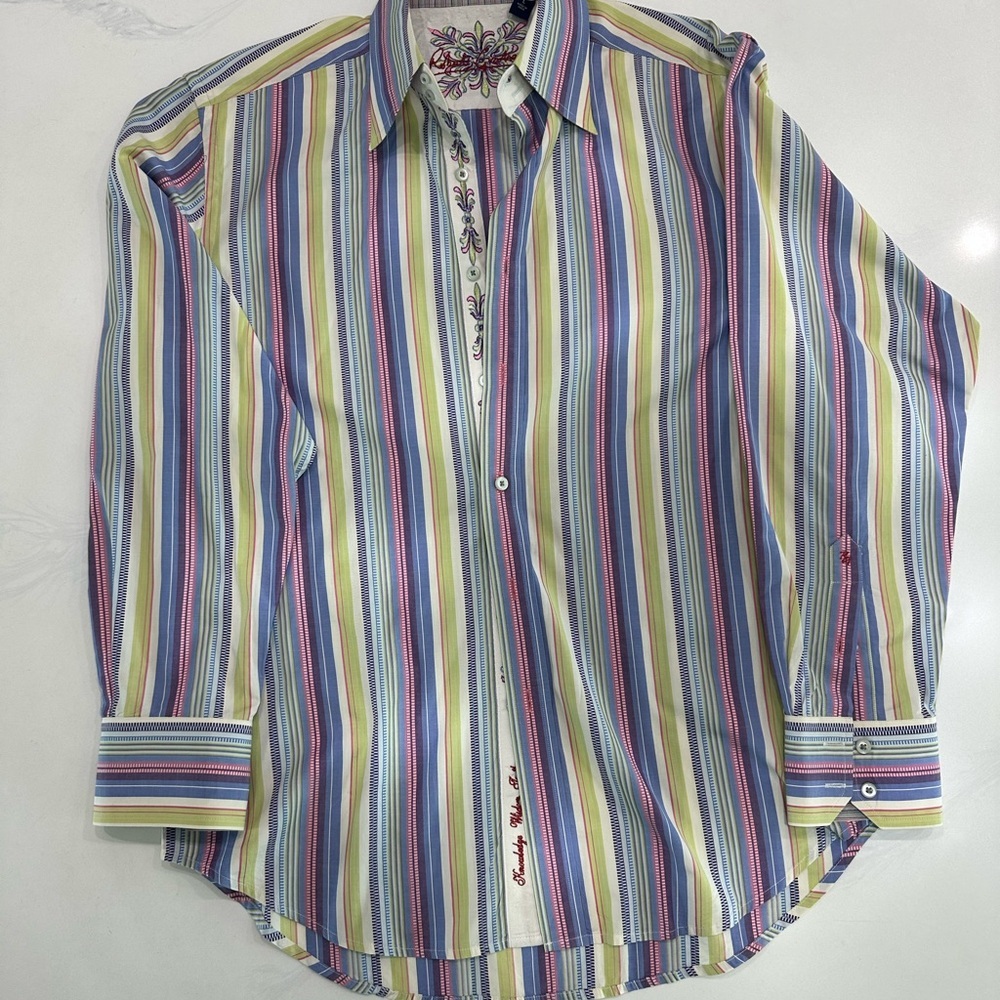 Robert Graham Multicolor Striped Button Down Shirt